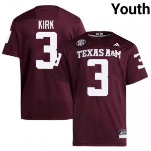 Maroon Christian Kirk #3 Texas Aggies Jersey | Youth High School Football Fresh Swen 58172625