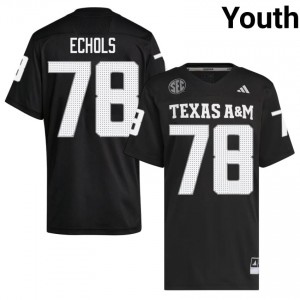 Coen Echols #78 92th Man Jersey | Durable Black University Football Youth Swen 42626257
