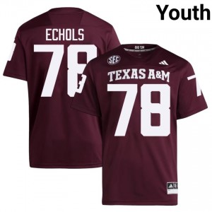 Coen Echols #78 Aggies Jersey | Pro-Grade Maroon College Football Youth Swen 68831891
