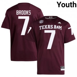 #7 Dalton Brooks Texas Aggies Maroon Jersey | Classic Swen Youth Player Football Gear 59003486