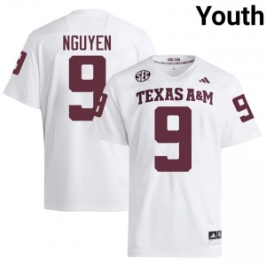 #9 Dat Nguyen TAMU White Jersey | Alumni Stitched Youth Player Football Gear 34815066