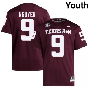 Maroon Dat Nguyen #9 12th Man Jersey | Youth High School Football Fresh Swen 56413659