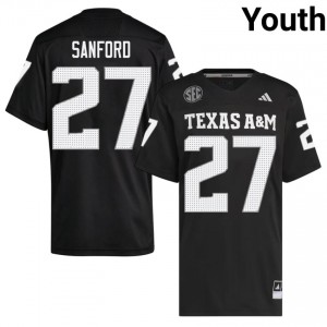 Black Daymion Sanford #27 Aggies Jersey | Youth Player Football Elite Swen 16089819