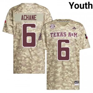 #6 De'Von Achane Texas A&M Beige Jersey | Pro Cut Stitched Youth NCAA Football Gear 49416602