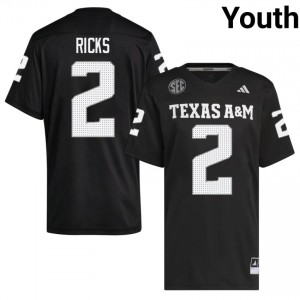 Limited Dezz Ricks #2 38th Man Black Jersey | Youth High School Football Swen Fan Gear 34102027