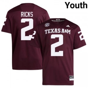 #2 Dezz Ricks Texas Aggies Maroon Jersey | Elite Swen Youth Player Football Gear 61635884