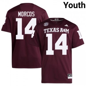 Durable Eli Morcos #14 Texas Aggies Maroon Jersey | Youth University Football Swen Fan Gear 65685965