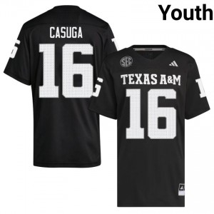 Helaman Casuga #16 32th Man Jersey | Durable Black University Football Youth Swen 43031449