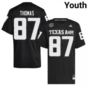 Fresh Houston Thomas #87 Texas Aggies Black Jersey | Youth High School Football Swen Fan Gear 12767211