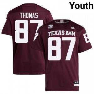 Top-Tier Houston Thomas #87 Texas Aggies Maroon Jersey | Youth University Football Swen Fan Gear 96058034