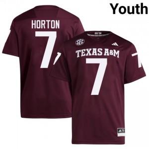 Aggies Isaiah Horton #7 Maroon Jersey | Premium Swen NCAA Football Youth Apparel 24515140