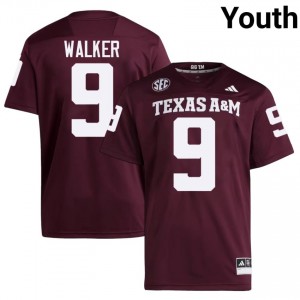 Jahdae Walker #9 Texas Aggies Jersey | Pro-Grade Maroon College Football Youth Swen 42630727
