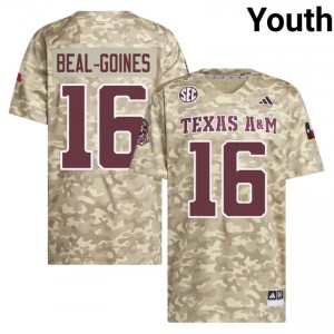 Beige Jamar Beal-Goines #16 Aggies Jersey | Youth Player Football Authentic Stitched 77660702