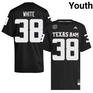 Aggies Jared White #38 Black Jersey | Exclusive Swen College Football Youth Apparel 75292196