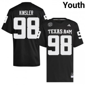 Aggies Jermaine Kinsler #98 Black Jersey | Pro-Grade Swen College Football Youth Apparel 60802664