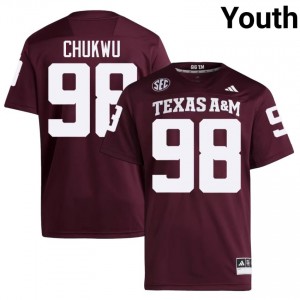12th Man Jesse Chukwu #98 Maroon Jersey | Premium Swen NCAA Football Youth Apparel 39761630