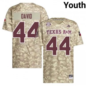 TAMU John David Crow #44 Beige Jersey | Iconic Stitched College Football Youth Apparel 61631393