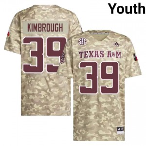 #39 John Kimbrough TAMU Beige Jersey | Genuine Stitched Youth NCAA Football Gear 19737339