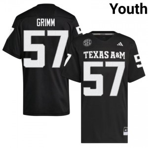 Limited Jonas Grimm #57 78th Man Black Jersey | Youth High School Football Swen Fan Gear 67926152