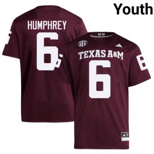 12th Man Julio Humphrey #6 Maroon Jersey | Premium Swen NCAA Football Youth Apparel 67268400