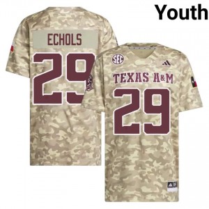 Justin Echols #29 Texas A&M Jersey | Officially Licensed Beige University Football Youth Stitched 18620447