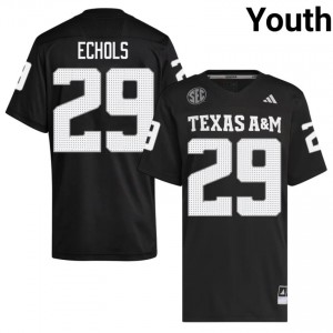 Aggies Justin Echols #29 Black Jersey | Pro-Grade Swen College Football Youth Apparel 83501552