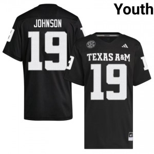 Black KK Johnson #19 Texas Aggies Jersey | Youth Player Football Elite Swen 90014038