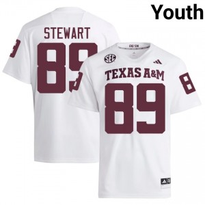 Kade Stewart #89 Texas A&M Jersey | Iconic White College Football Youth Stitched 38312251
