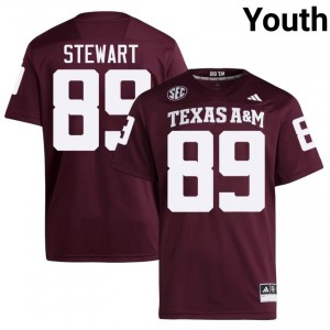 Aggies Kade Stewart #89 Maroon Jersey | Essential Swen NCAA Football Youth Apparel 22896682