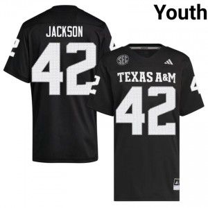 Black Kendall Jackson #42 Texas Aggies Jersey | Youth Player Football Classic Swen 95586864
