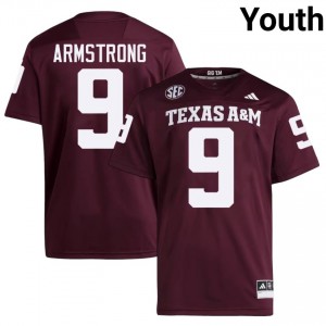 Kiotti Armstrong #9 Texas Aggies Jersey | Exclusive Maroon College Football Youth Swen 92959147
