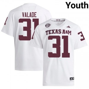 Licensed Loia Valade #31 Aggies White Jersey | Youth High School Football Stitched Fan Gear 49862919