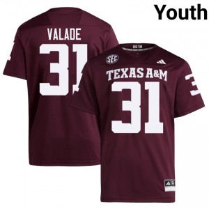 Loia Valade #31 Texas Aggies Jersey | Top-Tier Maroon University Football Youth Swen 65217587