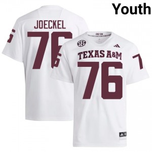 Officially Licensed Luke Joeckel #76 TAMU White Jersey | Youth University Football Stitched Fan Gear 54708772