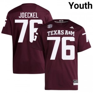 Luke Joeckel #76 12th Man Jersey | Pro-Grade Maroon College Football Youth Swen 23902519