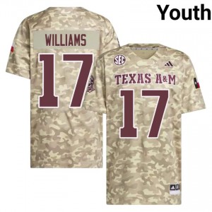 #17 Madden Williams TAMU Beige Jersey | Pro Cut Stitched Youth NCAA Football Gear 89511785