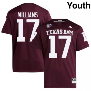 Madden Williams #17 12th Man Jersey | Exclusive Maroon College Football Youth Swen 31693460