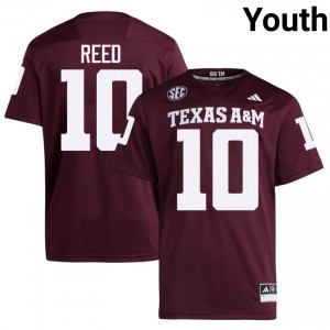Top-Tier Marcel Reed #10 12th Man Maroon Jersey | Youth University Football Swen Fan Gear 62455897