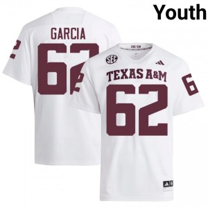 Marcus Garcia #62 Texas A&M Jersey | Gameday White College Football Youth Stitched 21789926
