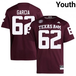 Aggies Marcus Garcia #62 Maroon Jersey | Premium Swen NCAA Football Youth Apparel 42826858