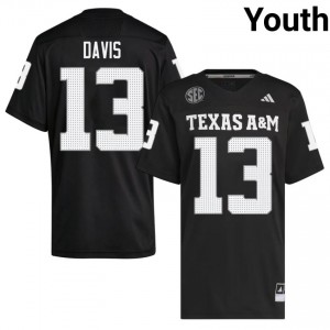 26th Man Myles Davis #13 Black Jersey | Pro-Grade Swen College Football Youth Apparel 22720137