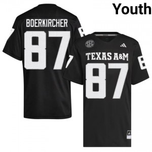 Nate Boerkircher #87 102th Man Jersey | Top-Tier Black University Football Youth Swen 24160189