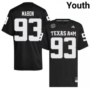 Texas Aggies Nathan Mabon #93 Black Jersey | Exclusive Swen College Football Youth Apparel 68214858