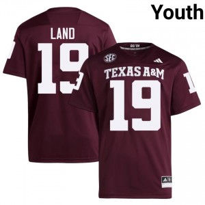 Maroon Paxton Land #19 12th Man Jersey | Youth High School Football Fresh Swen 69099907