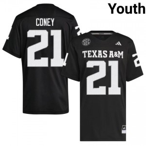 Fresh Ray Coney #21 Texas Aggies Black Jersey | Youth High School Football Swen Fan Gear 88182188