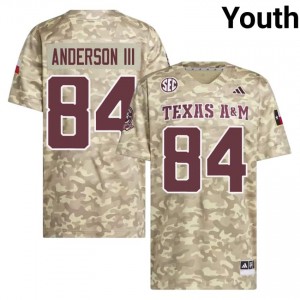Moisture Wicking Richie Anderson III #84 Texas A&M Beige Jersey | Youth High School Football Stitched Fan Gear 75259089