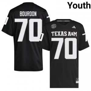 86th Man Robert Bourdon #70 Black Jersey | Pro-Grade Swen College Football Youth Apparel 24631884