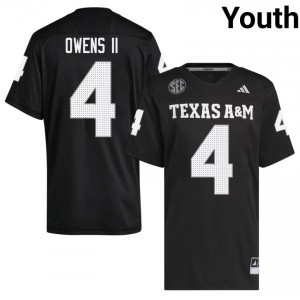 Limited Rueben Owens II #4 Aggies Black Jersey | Youth High School Football Swen Fan Gear 65452683