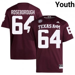 Top-Tier Sam Roseborough #64 Aggies Maroon Jersey | Youth University Football Swen Fan Gear 20227445