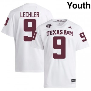 Shane Lechler #9 TAMU Jersey | Iconic White College Football Youth Stitched 36545079